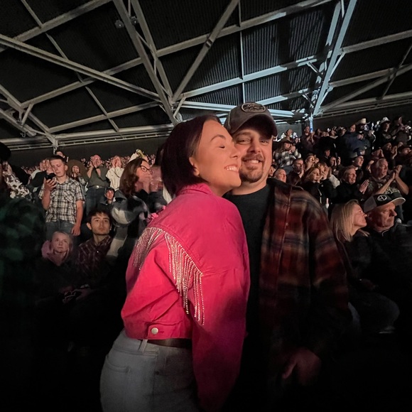 PINK AND RHINESTONE JEAN JACKET - Picture 1 of 2